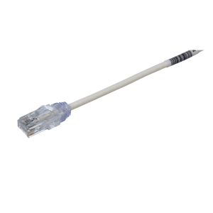 Cable de Parcheo TX6, UTP Cat6, Diámetro Reducido (28AWG), Color Blanco Mate, 4.57 Metros (15 Pies)