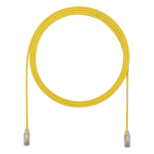 Cable de Parcheo TX6, UTP Cat6, Diámetro Reducido (28AWG), Color Amarillo, 3.05 Metros (10 Pies)