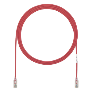 Cable de Parcheo TX6, UTP Cat6, Diámetro Reducido (28AWG), Color Rojo, 3.05 Metros (10 Pies)