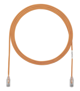 Cable de Parcheo TX6, UTP Cat6, Diámetro Reducido (28AWG), Color Naranja, 3.05 Metros (10 Pies)