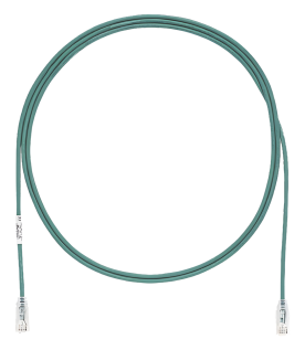 Cable de Parcheo TX6, UTP Cat6, Diámetro Reducido (28AWG), Color Verde, 3.05 Metros (10 Pies)