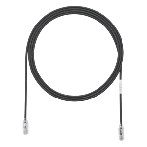 Cable de Parcheo TX6, UTP Cat6, Diámetro Reducido (28AWG), Color Negro, 3.05 Metros (10 Pies)