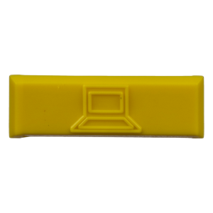 Paquete de 100 Iconos de Datos de Instalación a Presión, Para Jacks Mini-Com de Panduit, De Plástico, Color Amarillo