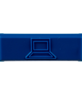 Paquete de 100 Iconos de Datos de Instalación a Presión, Para Jacks Mini-Com de Panduit, De Plástico, Color Azul
