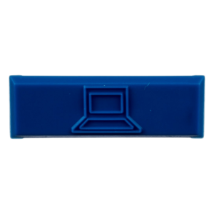 Paquete de 100 Iconos de Datos de Instalación a Presión, Para Jacks Mini-Com de Panduit, De Plástico, Color Azul