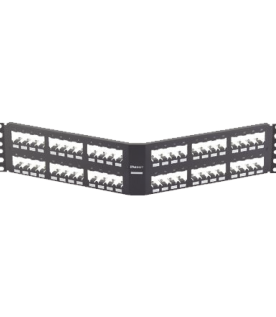 Panel de Parcheo Modular Mini-Com (Sin Conectores), Angulado, Totalmente Blindado, de 48 Puertos, 2UR