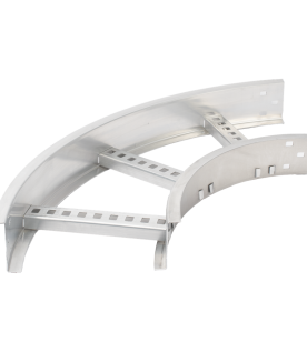 Curva Horizontal de Aluminio de 90° Perfil Z / Peralte 3 1/4" / Ancho 9" / Radio 8" / Incluye Tornillería (CHC90EZ314R8X9AK)