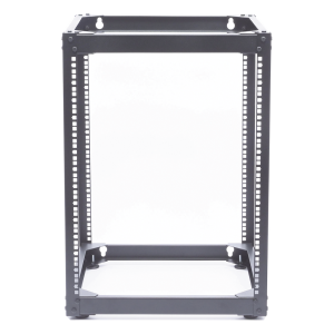 Rack Abierto de 4 Postes Instalación Pared o Piso de 14 Unidades, Ideal para Equipo de Audio!