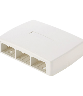 Caja de Montaje en Superficie, Para 6 Módulos Mini-Com, Color Blanco Mate