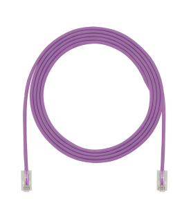 Cable de Parcheo UTP Cat6A, CM/LSZH, Diámetro Reducido (28AWG), Color Violeta, 1.52 Metros (5 Pies)