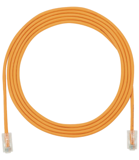 Cable de Parcheo UTP Cat6A, CM/LSZH, Diámetro Reducido (28AWG), Color Naranja, 1.52 Metros (5 Pies)