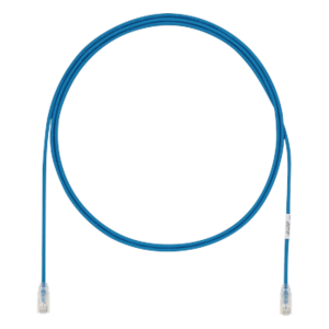 Cable de Parcheo UTP Cat6A, CM/LSZH, Diámetro Reducido (28AWG), Color Azul, 5 Metros (16.40 Pies).