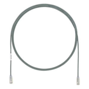 Cable de Parcheo UTP Cat6A, CM/LSZH, Diámetro Reducido (28AWG), Color Gris, 1.52 Metros (5 Pies)