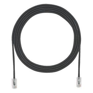 Cable de Parcheo UTP Cat6A, CM/LSZH, Diámetro Reducido (28AWG), Color Negro, 1.52 Metros (5 Pies)