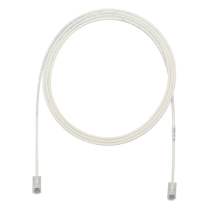Cable de Parcheo UTP Cat6A, CM/LSZH, Diámetro Reducido (28AWG), Color Blanco Mate, 1.52 Metros (5 Pies)