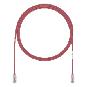Cable de Parcheo UTP Cat6A, CM/LSZH, Diámetro Reducido (28AWG), Color Rojo, 0.91 Metros (3 Pies)