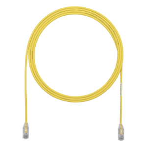Cable de Parcheo UTP Cat6A, CM/LSZH, Diámetro Reducido (28AWG), Color Amarillo, 2.13 Metros (7 Pies)