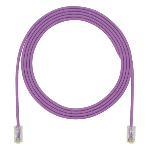 Cable de Parcheo UTP Cat6A, CM/LSZH, Diámetro Reducido (28AWG), Color Violeta, 2.13 Metros (7 Pies)