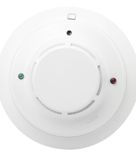 Detector direccionable de humo fotoeléctrico con sensor térmico de temperatura fija, protocolo de 2 hilos