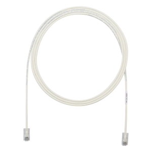 Cable de Parcheo UTP Cat6A, CM/LSZH, Diámetro Reducido (28AWG), Color Blanco Mate, 6.1 Metros (20 Pies)
