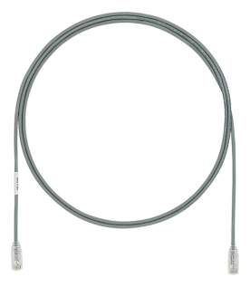 Cable de Parcheo UTP Cat6A, CM/LSZH, Diámetro Reducido (28AWG), Color Gris, 0.91 Metros (3 Pies)