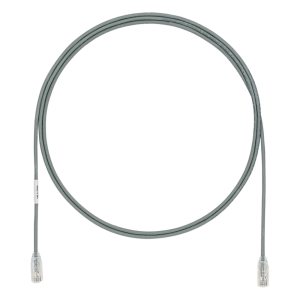 Cable de Parcheo UTP Cat6A, CM/LSZH, Diámetro Reducido (28AWG), Color Gris, 0.91 Metros (3 Pies)
