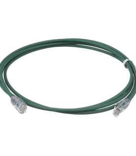 Cable de Parcheo UTP Cat6A, CM/LSZH, Diámetro Reducido (28AWG), Color Verde, 0.91 Metros (3 Pies)