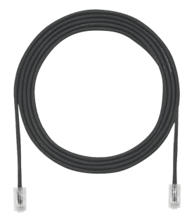 Cable de Parcheo UTP Cat6A, CM/LSZH, Diámetro Reducido (28AWG), Color Negro, 0.91 Metros (3 Pies)