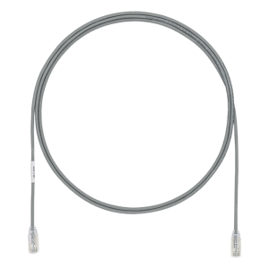 Cable de Parcheo UTP Cat6A, CM/LSZH, Diámetro Reducido (28AWG), Color Gris, 6.1 Metros (20 Pies)