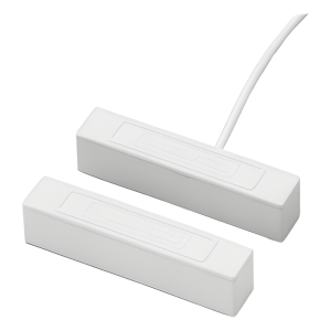 Contacto magnético direccionable V-Plex para montaje en superficie, sellado contra humedad, color blanco