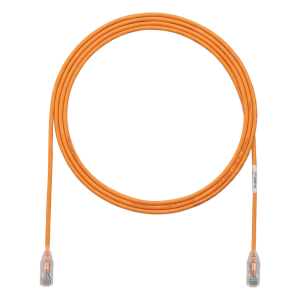 Cable de Parcheo TX6, UTP Cat6, Diámetro Reducido (28AWG), Color Narnaja, 0.30 Metros (1 Pie)