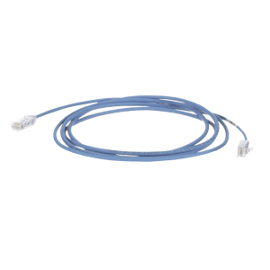 Cable de Parcheo TX6, UTP Cat6, Diámetro Reducido (28AWG), Color Azul, 9.14 Metros (30 Pies)