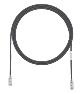 Cable de Parcheo TX6, UTP Cat6, Diámetro Reducido (28AWG), Color Negro, 0.91 Metros (3 Pies)