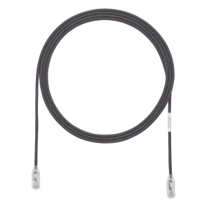 Cable de Parcheo TX6, UTP Cat6, Diámetro Reducido (28AWG), Color Negro, 0.91 Metros (3 Pies)