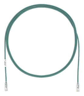 Cable de Parcheo TX6, UTP Cat6, Diámetro Reducido (28AWG), Color Verde, 0.91 Metros (3 Pies)
