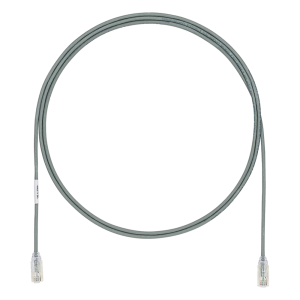 Cable de Parcheo TX6, UTP Cat6, Diámetro Reducido (28AWG), Color Gris, 0.91 Metros (3 Pies)