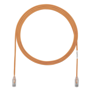 Cable de Parcheo TX6, UTP Cat6, Diámetro Reducido (28AWG), Color Naranja, 0.91 Metros (3 Pies)