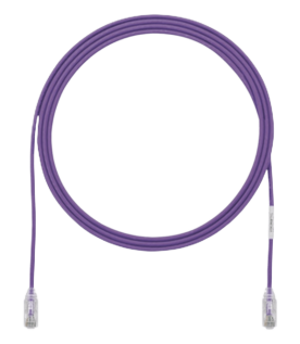 Cable de Parcheo TX6, UTP Cat6, Diámetro Reducido (28AWG), Color Violeta, 0.91 Metros (3 Pies)