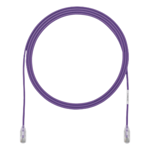 Cable de Parcheo TX6, UTP Cat6, Diámetro Reducido (28AWG), Color Violeta, 0.91 Metros (3 Pies)