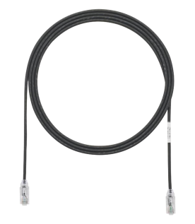Cable de Parcheo TX6, UTP Cat6, Diámetro Reducido (28AWG), Color Negro, 1.52 Metros (5 Pies)