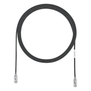 Cable de Parcheo TX6, UTP Cat6, Diámetro Reducido (28AWG), Color Negro, 1.52 Metros (5 Pies)