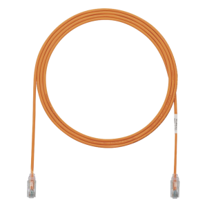 Cable de Parcheo TX6, UTP Cat6, Diámetro Reducido (28AWG), Color Naranja, 1.52 Metros (5 Pies)