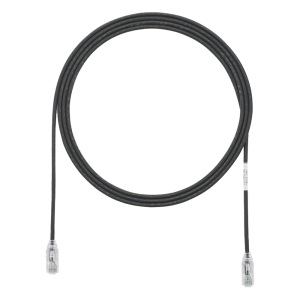 Cable de Parcheo TX6, UTP Cat6, Diámetro Reducido (28AWG), Color Negro, 1.83 Metros (6 Pies)