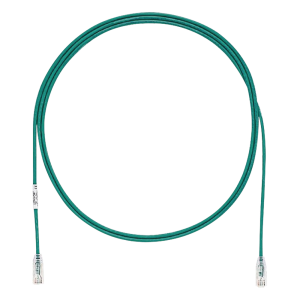 Cable de Parcheo TX6, UTP Cat6, Diámetro Reducido (28AWG), Color Verde, 2.13 Metros (7 Pies)