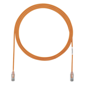 Cable de Parcheo TX6, UTP Cat6, Diámetro Reducido (28AWG), Color Naranja, 2.13 Metros (7 Pies)