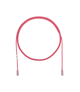 Cable de Parcheo TX6, UTP Cat6, Diámetro Reducido (28AWG), Color Rosa, 2.13 Metros (7 Pies)