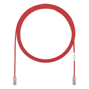 Cable de Parcheo TX6, UTP Cat6, Diámetro Reducido (28AWG), Color Rojo, 2.13 Metros (7 Pies)