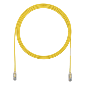 Cable de Parcheo TX6, UTP Cat6, Diámetro Reducido (28AWG), Color Amarillo, 2.13 Metros (7 Pies)