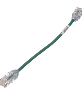 Cable de Parcheo TX6, UTP Cat6, Diámetro Reducido (28AWG), Color Verde, 20.2 cm (8 Pulgadas)