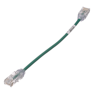 Cable de Parcheo TX6, UTP Cat6, Diámetro Reducido (28AWG), Color Verde, 20.2 cm (8 Pulgadas)